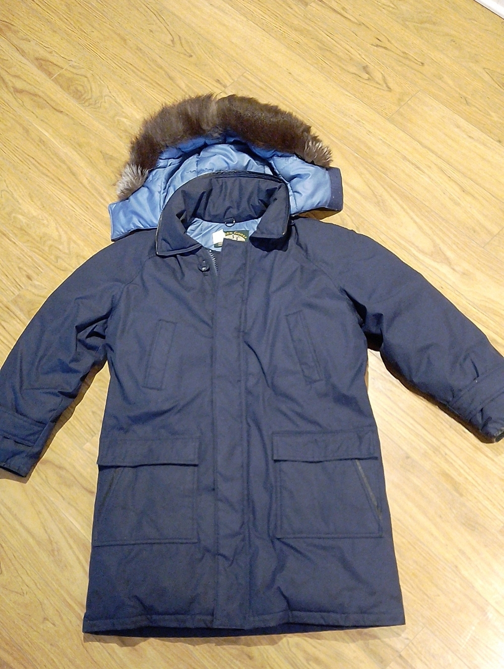 VINTAGE 80'S GOLDEN GOOSE MEN PARKA SIZE XL BLUE COLOR